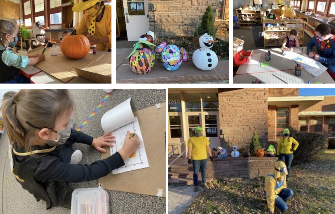 Halloween celebration carving pumpkins